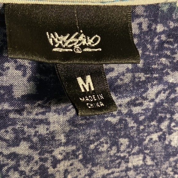 🦄 Women's Mossimo Sun Dress Blue and White Abstract Pattern Medium - Picture 4 of 8